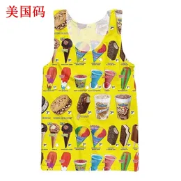 Customização do cliente VIP Moda de verão Men Vest 3d Impresso Harajuku Manista sem mangas Tops YT22222 220707