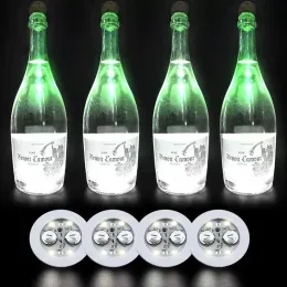 New Blinking Glow LED Bottle Sticker Coaster Lights Flashing Cup Mat Battery Powered For Christmas Party Wedding Bar Vase Decoration Light Boutique DH085