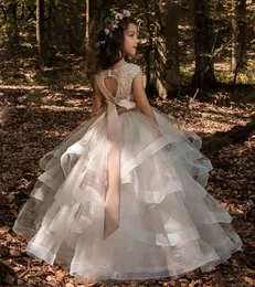 Кружева TULLE FLOWER GIRL BOWERS KINTRY'S PROMNION PRINCEN PRINCESS BALL HOWN Свадебное платье для вечеринки 2-14 лет.