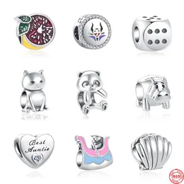 925 Silver Fit Pandora Charm 925 Bracelet Make Accessories Accessories Charms Set Подвеска Diy Fine Beads Jewelry