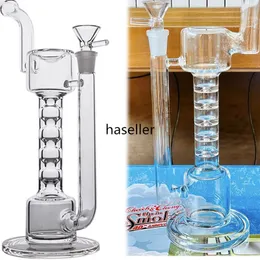 Gorgogliatore di vetro Tubi d'acqua in vetro inebriante Bong unico Narghilè Dab Rigs Accessori per fumatori di sigarette con ciotola da 14 mm