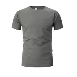 T-shirt da uomo 2022+Hombre Verano Super Blanco Suave T Camisetas De Los Hombres Algod￳n Manga Corta Modal Flexible Camiseta Color
