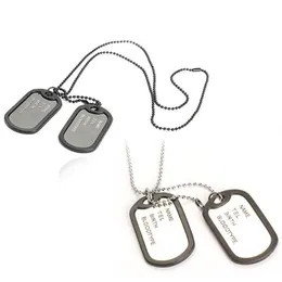 Chains Man Dual Plates Pendant Sweater Necklace Chain Military Army Tag NYZ Shop