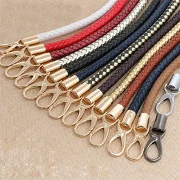 2pcs PU Leather Braided Rope Handles for Handbag Shoulder Bag Strap Handmade Bag DIY Accessories Alloy Metal Hook Buckle KZ0346 220817
