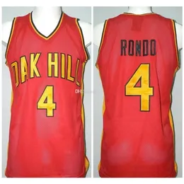 Nikivip Rajon Rondo #4 Oak Hill Lisesi Retro Basketbol Forması Erkek Dikişli Özel Herhangi Bir Numara İsim Formaları