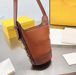 Moda Tricolor Letter Printing Bucket Bag Saco Top Luxury Crossbody ombre