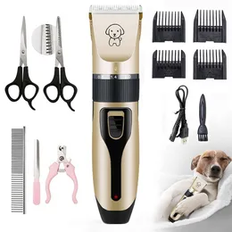 Dog Clipper Dog Hair Clippers Grooming (Pet / Cat / Dog / Rabbit) Fryzura Trymer Shaver Zestaw Zwierzęta akumulatorowe Profesjonalne 220423
