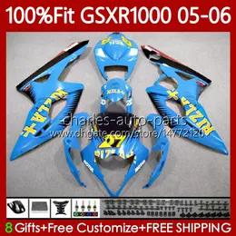 Spritzgusskörper für Suzuki GSXR1000 GSXR 1000 CC K5 GSX-R1000 2005–2006 Karosserie 122Nr