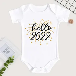 Rompers Hello 2022 Born Baby Bodysuit Cotton cotton cotton infant insie body bosy boys year ropa wressyクリスマス