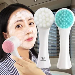 Övrigt Hem Trädgård Dubbelsidig Silikon Face Cleansing Brush Facial Cleanser Blackhead Avlägsnande Produkt Pore Cleaner Exfoliator Face Scrub
