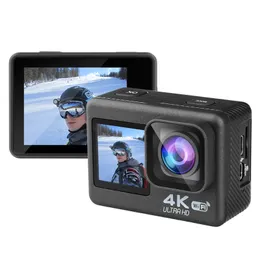 Action-Kamera, echte 4K/60fps Touch-Dual-Screen-WiFi-Kamera, Sport-DV-Videokameras