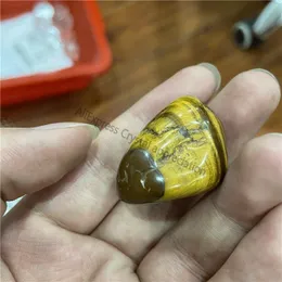 Decorative Objects & Figurines Natural Carved Tiger Eye Stone Crystal Quartz Rolling StoneDecorative