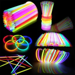 Party Decoration Pieces Of Fluorescent Lights Glowing In The Dark Bracelet Necklace Neon Wedding Birthday Halloween PrPartyParty