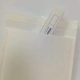 Hediye sargısı hysen 10pcs parite beyaz 120mm 175mm şok geçirmez geri dönüştürülmüş malzeme zarfı makyaj araçları oluklu kağıt mailergift