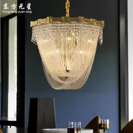 Pendant Lamps Crystal Luxury LED Lights For Living Room Villa Lobby Hanging Lamp Golden Copper Light Home Deco ChandeliersPendant