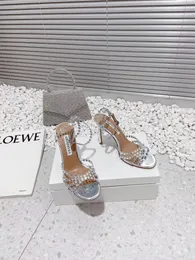 Aquazzura kadın terlik yüksek kaliteli topuklu tasarımcı sandaletler köpük slaytlar seti burgu içi boş sling back parti plaj açık terlik boyutu 35-41 kutu