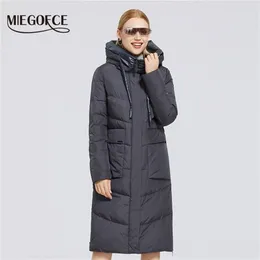MIEGOFCE Winter Women's Cotton Coat Medium Length Windproof Simple Style Windproof Jacket Women's Parka Fashion Parka 201214