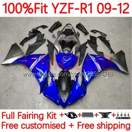 YAMAHA YZF-R1 YZF1000 YZF R1 1000 CC 2009-2012 Üstyapı 5NO.20 YZF R1 1000CC YZFR1 09 10 11 12 YZF-1000 2009 2010 2011 2012 OEM FORING Kit Fabrika Mavi