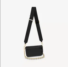 HH M81398 Plånbok PÅ REMMET Svart trådväska Bubblegram-serien Väskor PAPILLON BBs Designerkedja CrossBody Plånbok Handväska Damaxelväska