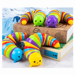 Children's Fidget Toy Caterpillar Slug Puzzle Tricky Simulation Decompression Vent Toys W0