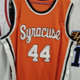 Nikivip Imagem Real #44 Derrick Coleman Jersey Syracuse Orange College Retro Classic Mens costume número personalizado e camisas de nome
