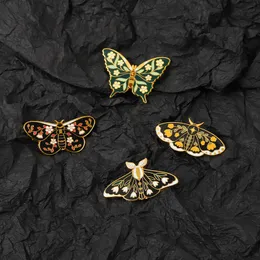 Cartoon Creative Insect Animal Brosches Set 5pcs Enamel Paint Badges Färgglada Butterfly Alloy Pin Denim Shirt Smycken Gift Bag Hat Tillbehör