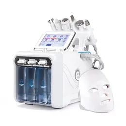 2022 New 7 in 1 Hydrogen Oxygen Small Bubble RF Beauty Machine Face Lifting Dermabrasion Device Skin Scrubber Facial Spa led mask