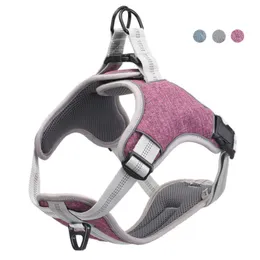 Dog harenss nylon refective vest For small large Dogs husky chihuahua Poodle walk training dog harnesses collars dog accessories 201101