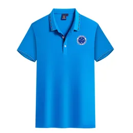 Cruzeiro Esporte Clube Men Summer Leisure High-End Combed Cotton T-Shirt Professional Short Sleeve Lapel Shirt