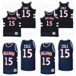 Moive Bulldogs High School 15 J. Cole Jerseys Man Hiphop dla fanów sportu oddychający kolor Kolor granatowy czarny odwagę czysty hiphop bawełny