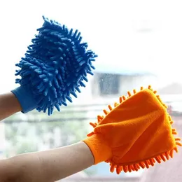 Chenille Microfiber Scratch-Free Free Car Wash Mitt Gloves両面家庭用クリーニングツールクリーニンググローブ編成ミット厚いCC