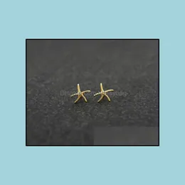 Stud Earrings Jewelry Fashion Starfish Zinc Alloy Sier Plated Earring Marine Biological For Women Wholesale Drop Delivery 2021 Mzhd9