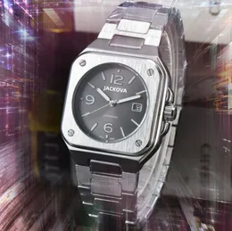 3 개의 stiches square stopwatch watch 40mm mens quartz 운동 남성 시간 시계 선물 스테인리스 스틸 벨트 인기있는 연례 폭발 Highend Wristwatch 테이블