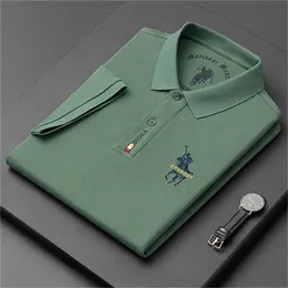 Najwyższej klasy 100 bawełniane koszule polo dla mężczyzn haftowane koszulki golfowe letni przyjazd biznesowy