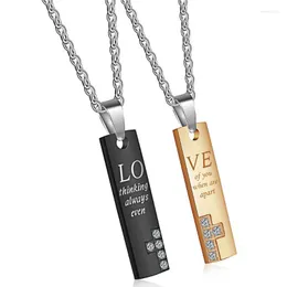 Cremo Man Woman Stainless Steel Cross Chain Couple "LOVE" Necklace Ladies Fashion Zircon Pendant Paired Hanging Jewelry Chains Mor