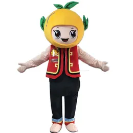 Performance Navel Orange Mascot Costumes Halloween Natale Personaggio dei cartoni animati Abiti Tuta Pubblicità Carnevale Unisex Outfit