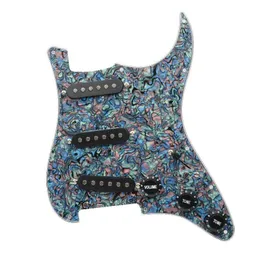 Multi Colour Loaded SSS Guitar Pickguard Black Alnico 5 Pickups Guitar Welding Harness