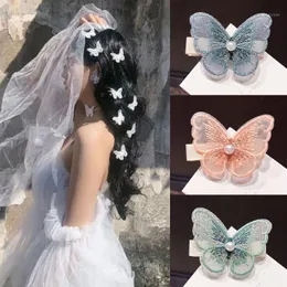 Hair Accessoires Mode Super Fairy Butterfly Clips für Frau Mädchen koreanische süße Haarnadel Barrettes Haargrip Geschenk 2022