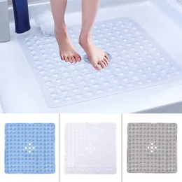 Square Non-Slip Bath Shower Bathroom Floor Bathtub Mat with Suction Cups for Home els Restaurants Balcony 53x53cm 220401