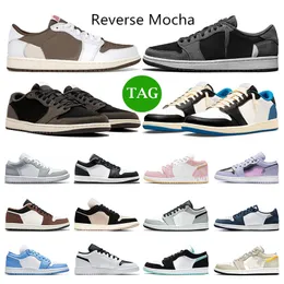 1s Scarpe da basket da uomo 1 Reverse Mocha Black Phantom UNC Midnight Navy Triple White Light Smoke Grey scarpe da ginnastica sportive da donna