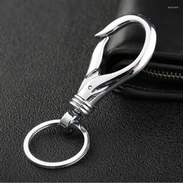 Keychains 2022 Black Carabiner Keychain Key Ring Waist Hanging Chain Holder Sleutelhanger Portachiavi Chaveiro Llaveros Hombre Smal22