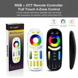 Controllers FUT092 2.4G RF 4-Zone Group RGB CCT Touch MIBOXER عن بُعد للألوان المفردة CCT RGB RGBW أو سلسلة Strip LED