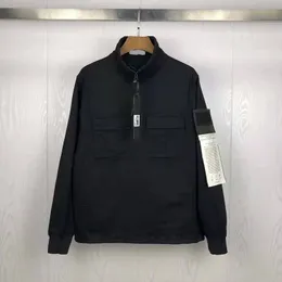 Новые мужские Topstoney Hip-hop Street Cp Loose Stones значок Пальто Мужская повседневная ветровка Куртка на половину молнии Дизайнерский мужской пуловер с капюшоном с компасом OGYT