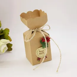Hediye Sargısı 50pcs Party Favors Kutular Şeker Çikolatalı Kurabiye Düğün Noel Doğum Günü için Kağıt