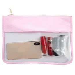 Koffer Toilettenartikel Organizer Wasserdichte PVC-Reisekosmetik Tragbare Tasche Transparenter Reißverschluss Aufbewahrungstasche Weibliche Wasch-Make-up-Box 220708