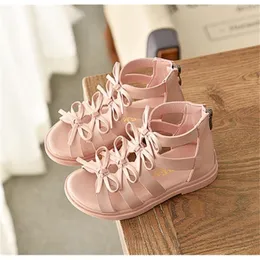 Продать летняя мода римские ботинки Hightop Girls Sandals Детские гладиаторские сандалии малышки детские сандалии девочки высококачественные обувь 220527