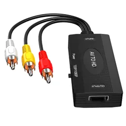 HD-zu-AV-Konverter, Video-Audio-Adapter, unterstützt PAL/NTSC, kompatibel für iOS-TV/DVD/Blu-ray-Player/HD-Box usw. HW-2106