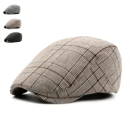 Berretti di marca di moda stile britannico cappelli da sole estivi per uomo donna berretti casual in cotone di alta qualità berretti piatti scozzesi regolabili