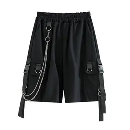 Solid Herren Shorts Sommer Beach Ribbons Black Hip Hop Streetwear lässig männliche Sportbekleidung Homme Kleidung 220614