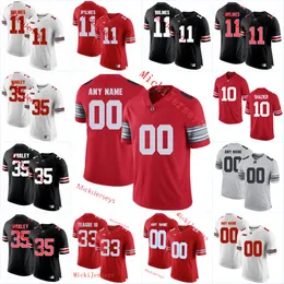 2022 NCAA Custom Ohio State Buckeyes Maillot de football cousu 44 J.T. Tuimoloau 6 Kyle McCord 3 Teradja Mitchell 1 Demario McCall 13 Jor dan Hancock 30 Maillots Cody Simon